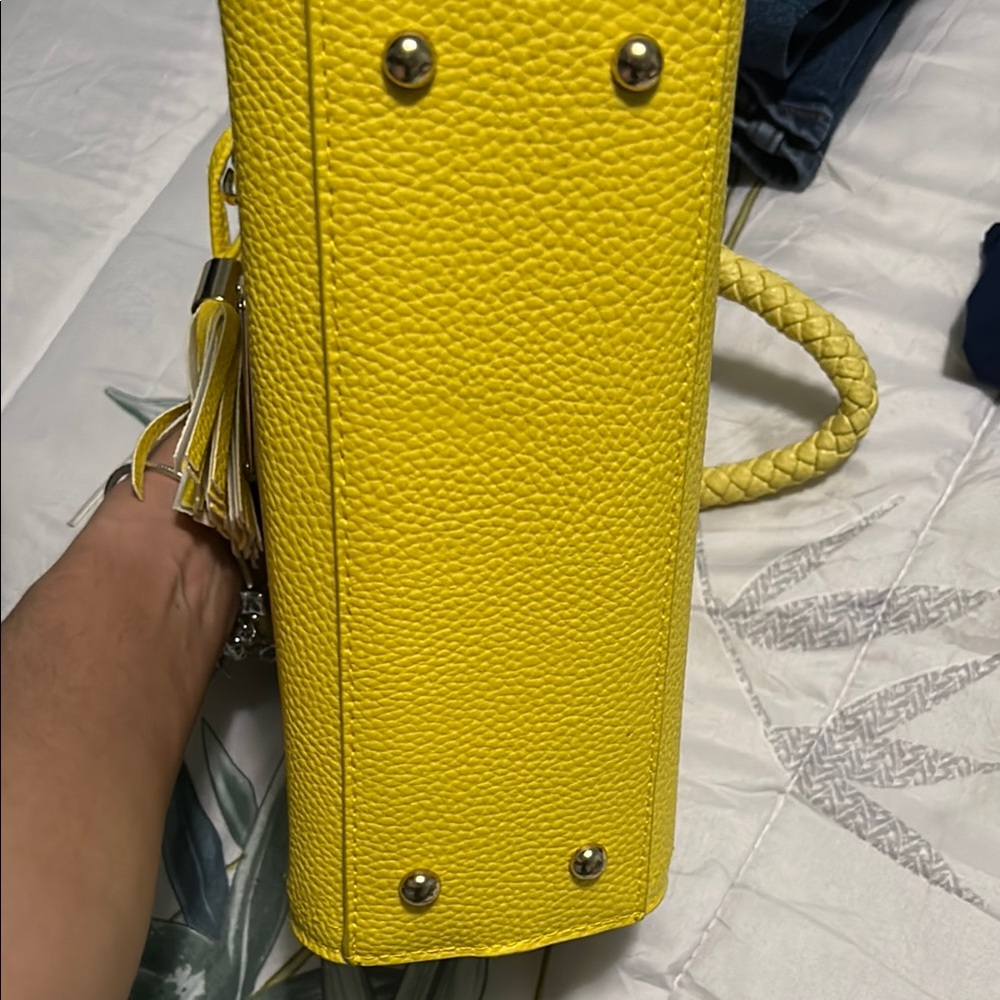 Yellow Designer Handbag - Picture 4 of 6